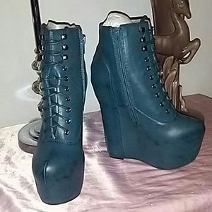 Navy Leather Damsel Jeffrey Campbell